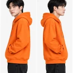Áo hoodie đồng phục màu cam phong cách trẻ trung