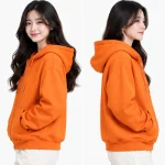 Áo hoodie đồng phục màu cam phong cách trẻ trung
