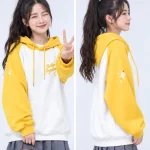 Áo hoodie nhóm Better Together màu trắng phối vàng