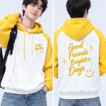 Áo hoodie nhóm Better Together màu trắng phối vàng