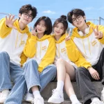 Áo hoodie nhóm Better Together màu trắng phối vàng
