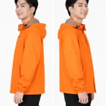 Áo khoác gió đồng phục may sẵn màu cam