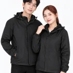 Áo khoác gió đồng phục may sẵn màu đen