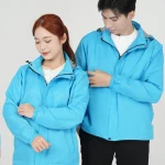 Áo khoác gió đồng phục may sẵn màu xanh YA