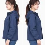 Áo khoác gió đồng phục may sẵn màu xanh đen
