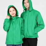 Áo khoác gió đồng phục may sẵn màu xanh lá cây