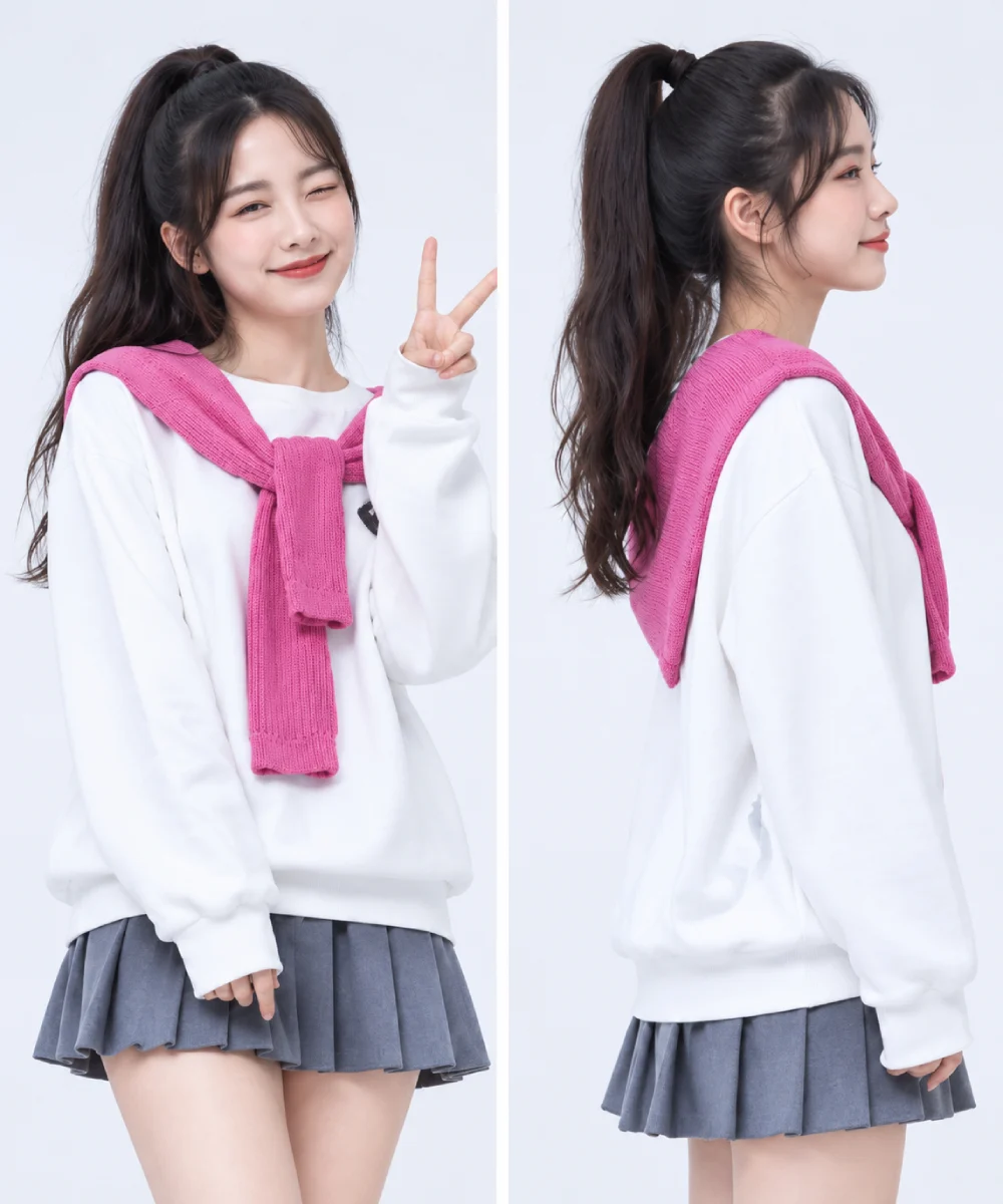 Áo nhóm đồng phục sweater kèm khăn quàng