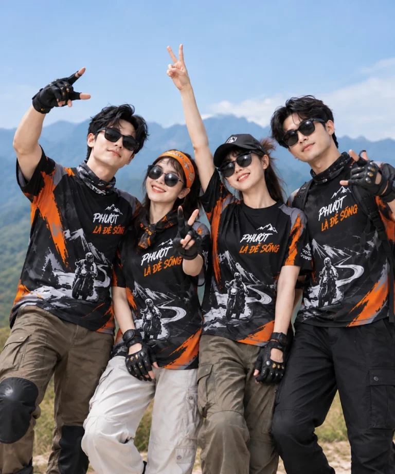 Áo nhóm moto phượt cùng nhau đi xa hơn