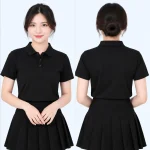 Áo polo may sẵn màu đen