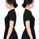 Áo polo may sẵn màu đen