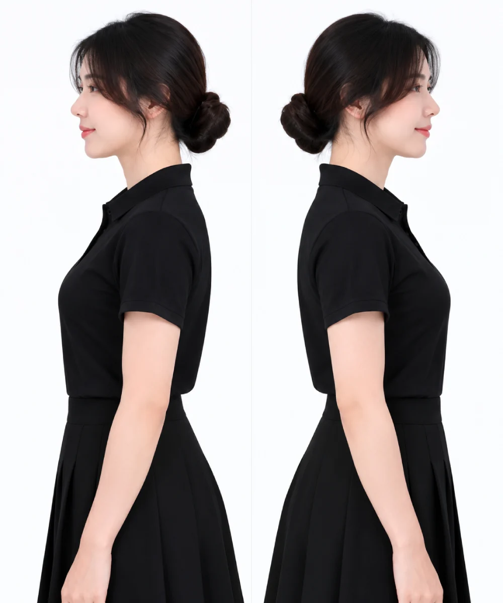 Áo polo may sẵn màu đen