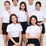Áo polo may sẵn màu trắng