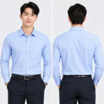 Áo sơ mi đồng phục công sở màu xanh da trời nhạt