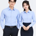 Áo sơ mi đồng phục công sở màu xanh da trời nhạt