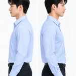 Áo sơ mi đồng phục công sở màu xanh da trời nhạt