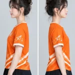 Áo thun đồng phục Lớp màu cam phối trắng