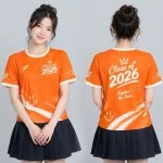 Áo thun đồng phục Lớp màu cam phối trắng