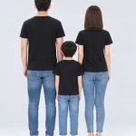 Áo thun đồng phục gia đình may sẵn màu đen