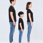 Áo thun đồng phục gia đình may sẵn màu đen