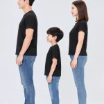 Áo thun đồng phục gia đình may sẵn màu đen