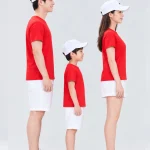 Áo thun đồng phục gia đình may sẵn màu đỏ