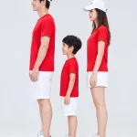 Áo thun đồng phục gia đình may sẵn màu đỏ