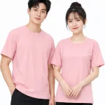 Áo thun đồng phục may sẵn màu hồng pastel