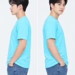 Áo thun đồng phục may sẵn màu xanh cyan pastel