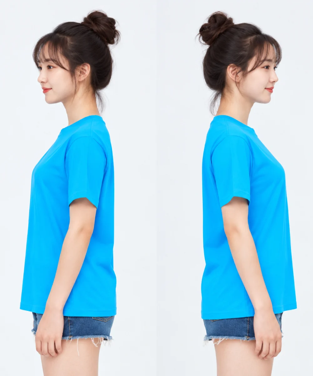 Áo thun đồng phục may sẵn màu xanh da trời