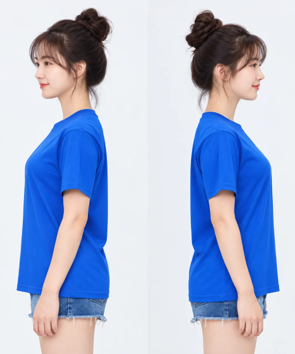 Áo thun đồng phục may sẵn màu xanh dương