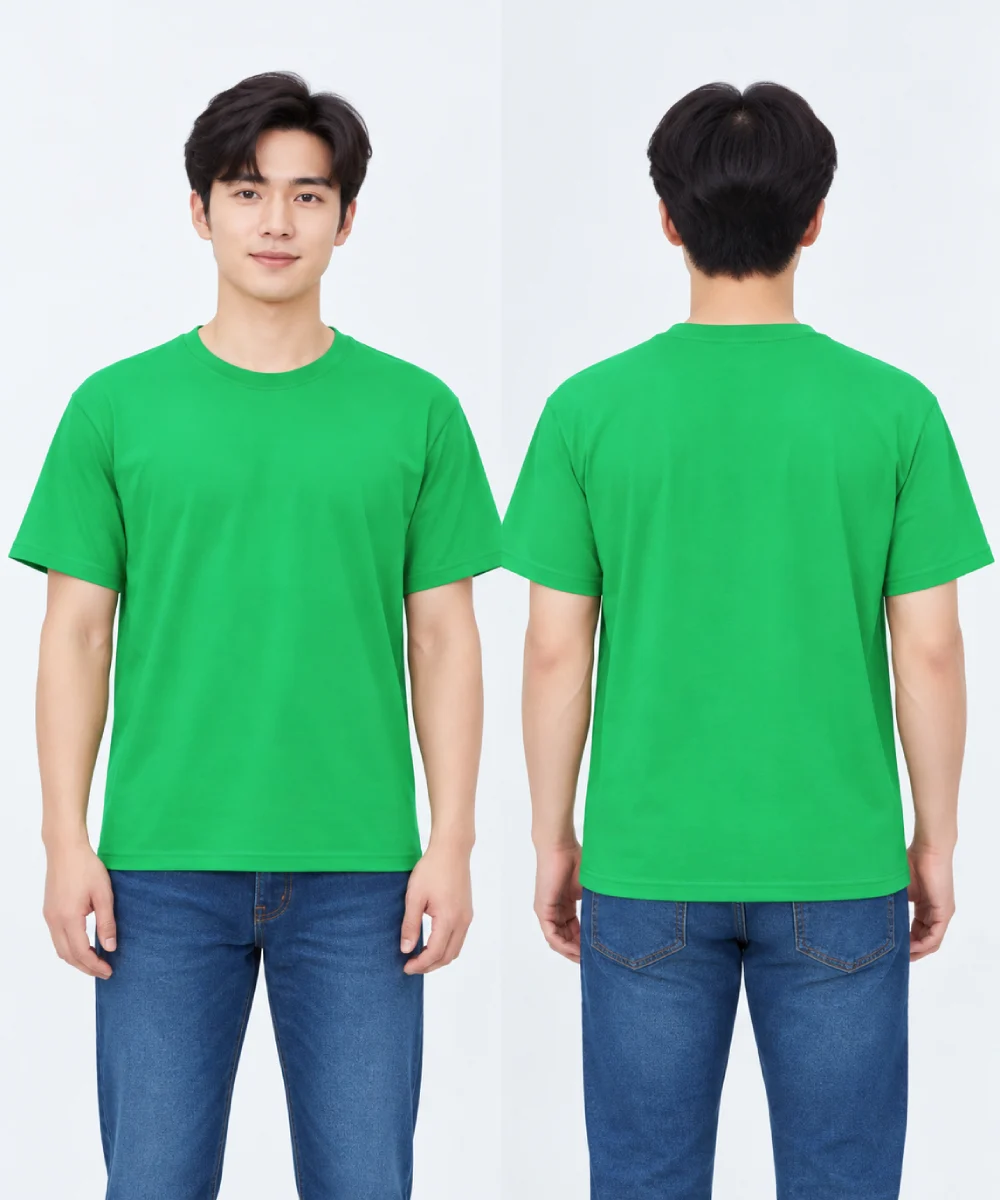 Áo thun đồng phục may sẵn màu xanh lá cây