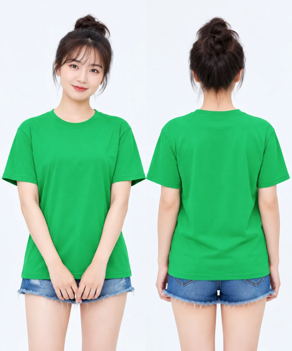 Áo thun đồng phục may sẵn màu xanh lá cây