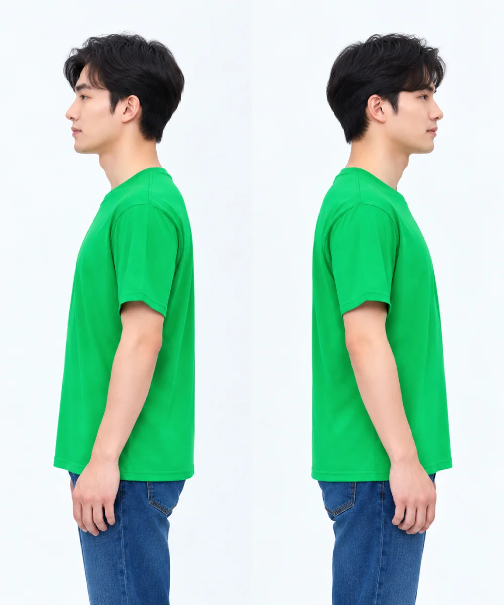 Áo thun đồng phục may sẵn màu xanh lá cây
