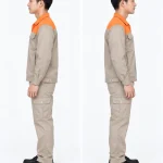 Đồng phục bảo hộ may sẵn màu be phối cam