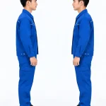 Đồng phục công nhân dài tay màu xanh YA