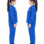 Đồng phục công nhân dài tay màu xanh YA