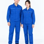 Đồng phục công nhân dài tay màu xanh YA