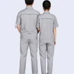 Đồng phục công nhân ghi xám phối xanh lá