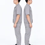 Đồng phục công nhân ngắn tay màu xám
