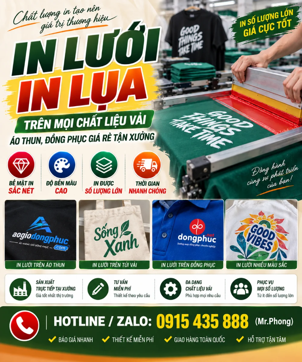In lưới - In lụa