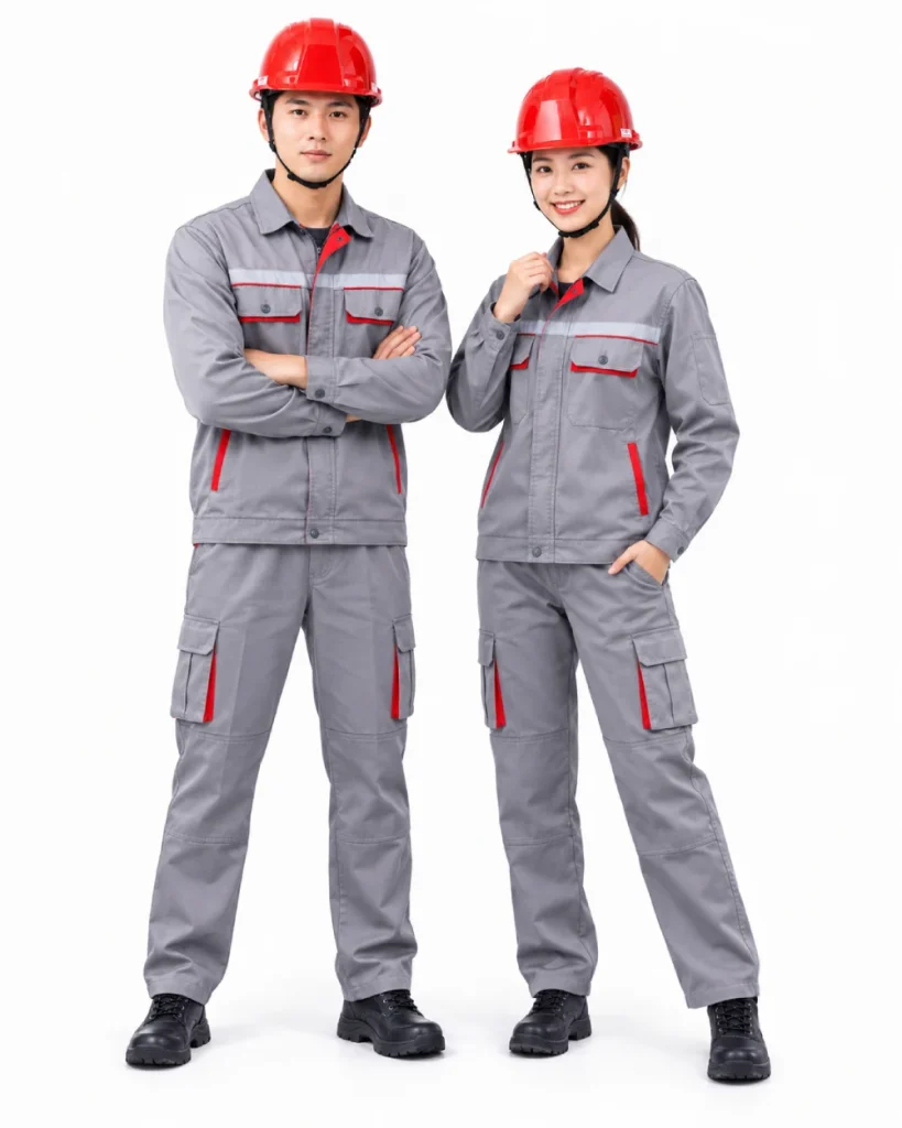Mũ bảo hộ lao động 3 gân màu đỏ