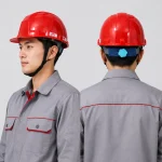 Mũ bảo hộ lao động 3 gân màu đỏ