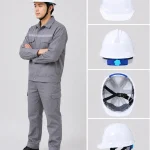 Mũ bảo hộ lao động 3 gân màu trắng