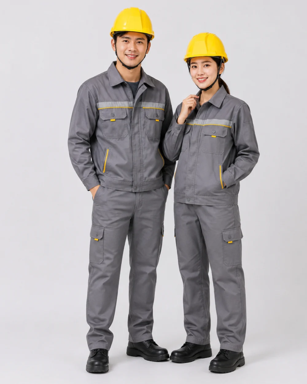 Mũ bảo hộ lao động 3 gân màu vàng