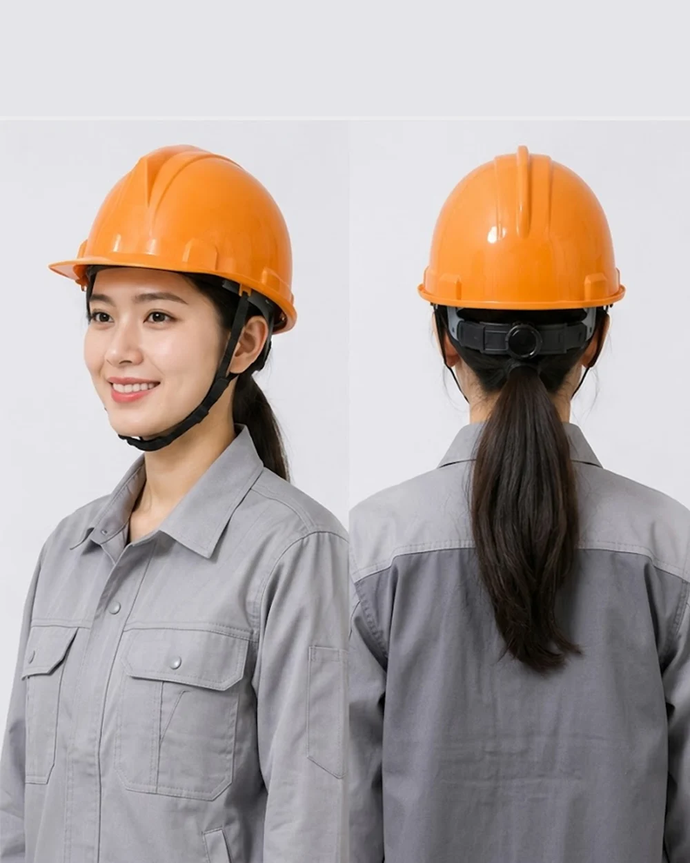 Mũ bảo hộ lao động màu cam tươi