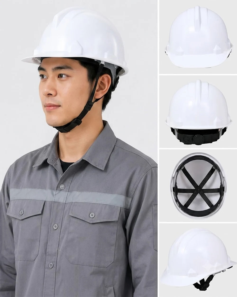 Mũ bảo hộ lao động màu trắng