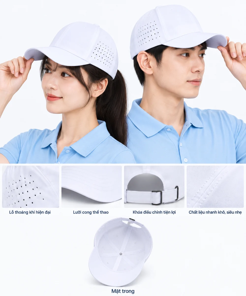 Mũ lưỡi trai thể thao năng động hiện đại