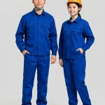 Quần Áo Bảo Hộ Lao Động Vải Kaki Màu Xanh Dương