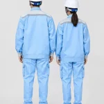Quần áo bảo hộ lao động vải Kaki Protect màu xanh nhạt