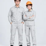 Quần áo bảo hộ lao động màu trắng xám